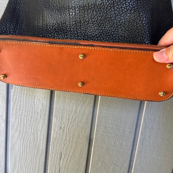 Dooney & Bourke Black and Brown Leather Shoulder Bag - Picture 5 of 7